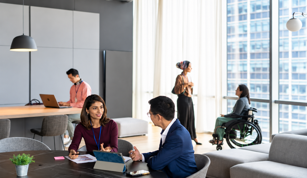 Inclusive Modern Office Collaboration