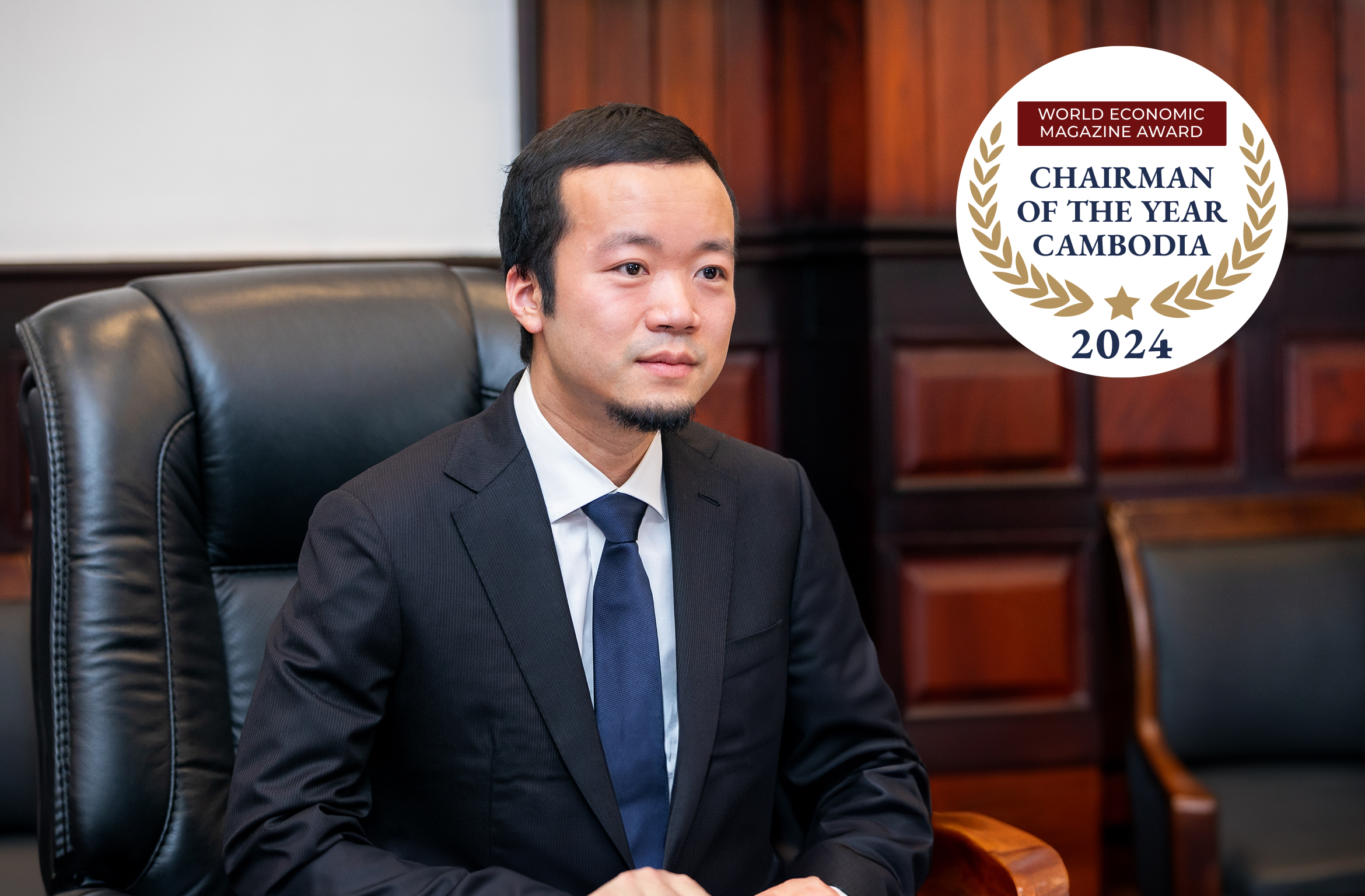 Neak Oknha Chen Zhi, Chairman of Prince Holding Group, receives the