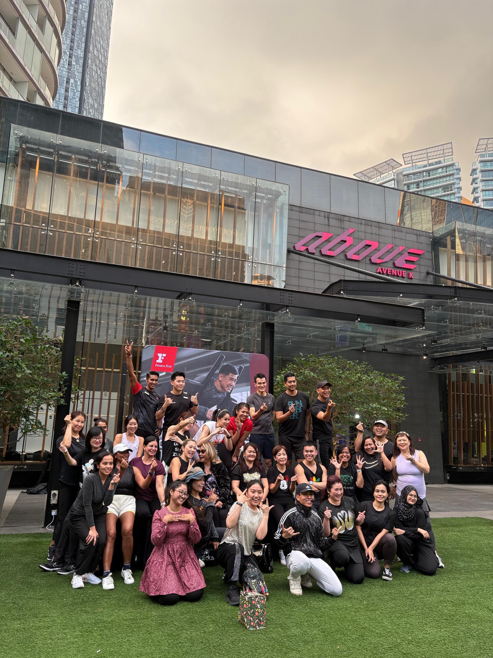 The recent community workout event in collaboration with Fitness First at ABOVE, Avenue K Shopping Mall drew significant participation from the public.