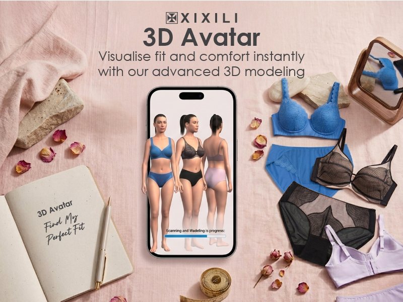 XIXILI 3D Avatar fitting feature and the typical lifestyle of a woman seeking a comfortable fit.